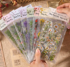 6pcs Natural Journal Stickers Pet Sticker Paper Scrapbooking Material Scrapbook