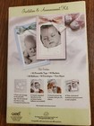 Set 46 Baby Boy Birth Announcement Cards Blue Gingham cards  Ribbons  Envelopes