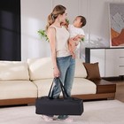 Grey Foldable Baby Playpen - Portable Crib For Infants - Foldable Playard
