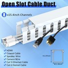 Open Slot Wiring Raceway Cable 1 18  Hx1 57 w  15 4  l 8 Pc   White