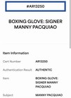 Manny    pac-man    Pacquiao Signed Autographed Everlast Boxing Glove Psa Coa-b