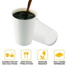 White Disposable Paper Coffee Cups With Lids  pack Of 50-24 Oz  For Hot Bever   