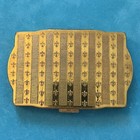 Vintage Van Ace Fifth Ave Powder Compact Gold Tone Fleur De Les Pattern Read 
