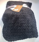 New Stylish Baby Soft Flannel Fleece Baby Infant Throw Blanket Black Braided