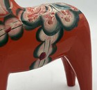 Vintage Orange Akta Dalahemslojd Swedish Dala Horse Hand Painted Carved Wooden