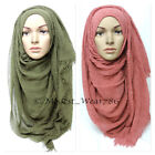 Premium Viscose Maxi Crinkle Hijab Scarf Shawl Islam Muslim Headcover 180x100cm