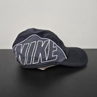 Nike Hat Cap Womens Strap Back Black Aerobill Aw84 5 Panel Logo Performance Run