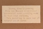 Navajo Sand Painting Large Framed Storm Wind Lightining Vintage Native Art 19 