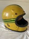 Vintage1970s John Deere Snowmobile Helmet Yellow And Green Display Only