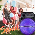 15  Portable Party Bluetooth Speaker Heavy Bass Sound W  Led Lights  Stand   Mic