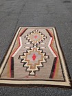 Old Large Navajo Rug  Cowboy Indian