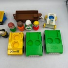 Vintage Fisher Price Little People Mixed Lot Of 9 Figures And 6 Vehicles