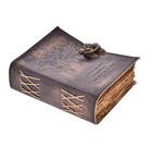 Vintage Genuine Leather Journal Antique Lock Diary 200 Brown Pages