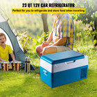 23qt 22l Car Fridge Mini Refrigerator Portable Truck Compressor Freezer Rv 12v