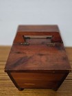 Vintage Wood Hinged Top Sewing Box