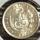 Peru 1 2 Dinero Km 206 2 Gem Bu 1916 Fg