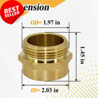 1-1 2  Npt Female X 1-1 2  Nst Male Brass Hex Fire Hose Adapter Fitting