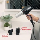 Chi Rocket Hair Dryer Gf2100 Black silver Electric W  Concentrator Nozzle New