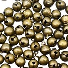 100 Pcs Vintage Bronze Mini Jingle Bells 1 2 Inch For Crafts And Jewelry