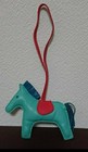 Hermes Rodeo Charm Mm Agneau Milo Women Leather Bag Light Blue Red W  Box