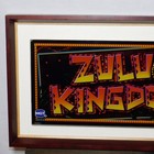 Rare Zulu Kingdom Framed Casino Slot Machine Glass Igt 22 X 13 5 Wood Frame Mat