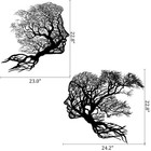 Abstract Tree Of Life Wall Decals Peel And Stick  Man Woman Face Wall Sticker   