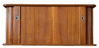 Rare Find   Mid Century Modern Teak Tambour Door Floating Wall Cabinet Or Shelf