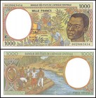 Central African States - Congo 1000 Francs  2000  P-102cg  Unc X 10 Pcs