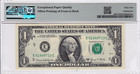1969d  1 Federal Reserve Note   Full Back To Front Printing Error   Pmg 64 Epq