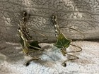 Set Of  2  Vintage Ganz Wine Bottle Collar Ornament   Cluster Of Grapes