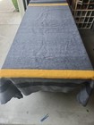 Vintage Usma West Point Gray Yellow Stripe Wool Blanket Great Condition 84 x 64 