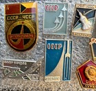 13 Vintage Soviet Space Pins Lot Ussr Cosmos Badges Space Program Sputnik
