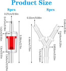 8pcs Aquarium Air Pump Splitter With Check Valve  Y Shape 3 Way Plastic 