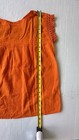Embroidered Peasant Floral Mexican Boho Fiesta Blousehandmade Cobalt Orange M-l