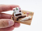 Vintage Dollhouse Miniature Gingerbread House Model Christmas Accessory 1 12