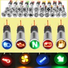 New 8mm 12v Car Symbol Led Dash Panel Warning Pilot Light Bulb Indicator Lamp
