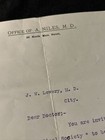 Vtg 1900 Physician Letter Typhoid Fever Discussion Carbondale Pa Pandemic Letter