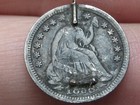 1853 Seated Liberty Silver Half Dime- With Arrows  Unfinished Love Token 