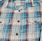 Vintage 90s Pattern Colorful Blue Long Sleeve Mens Button Shirt Size Large