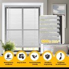 Lazblinds Cordless 1  Vinyl Mini Blinds 58  W X 64  H Grey