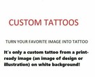 Custom Temporary Tattoo - Set Of 2 Identical Tattoos  image 1 5  Each  Text 3   