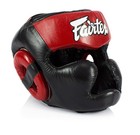 Fairtex Hg13 Headgear Black red Lace-up Medium Muay Thai Boxing