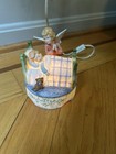 Vintage Ceramic Guardian Angel With Child Figurine Night Light Lamp 5    Tall