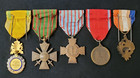 Ww1 Original Set French Military Medals 1914-1918 War Cross Verdun 1916 Battle