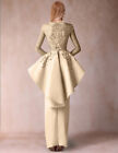 Sheath Mother Of The Bride Dress Ruffles Appliques Zipper Back Party Prom Gowns