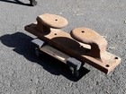 Large Antique Nautical Cast Iron Ship Tie Down Dock Cleat Fairlead