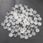 500pcs 10mm Round Cab Cabochon Natural White Crystal Stone Round Beads No Holes