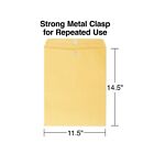 Staples Clasp Kraft Envelopes 11-1 2  X 14-1 2  Brown 100 bx  535039 17082 