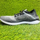 Nike Free Run Flyknit Womens Size 8 Black White Athletic Running Shoes Sneakers