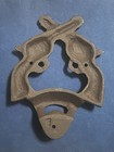 Crossed Guns Bottle Opener Rustic Cast Iron Wall Mount Western Antique Style 